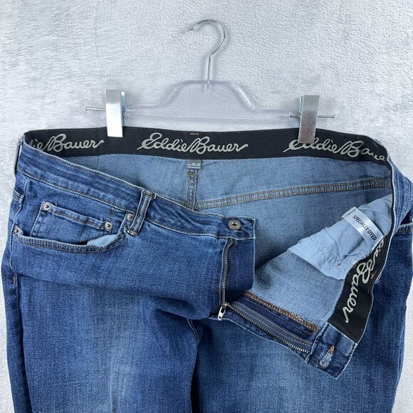 Eddie Bauer Jeans Mens Size 40X30 Straight Leg Specially Dyed Mid Rise Blue - Picture 4 of 12